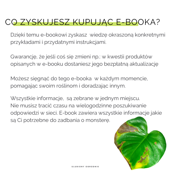 E-book Jak nie dostać z liścia - monstera